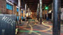 Lasertag arena Area 51 in New York, Dumbo Brooklyn