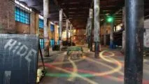 Lasertag arena Area 51 in New York, Dumbo Brooklyn